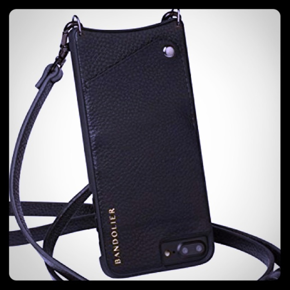 BANDOLIER blk pebble w/black pewter iPhone 6/7/8+